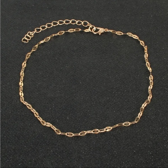 3/$30 NEW MINIMALIST DAINTY CHAIN CHOKER NECKLACE GOLD TONE GEOMETRIC OVAL LINK - Picture 6 of 6